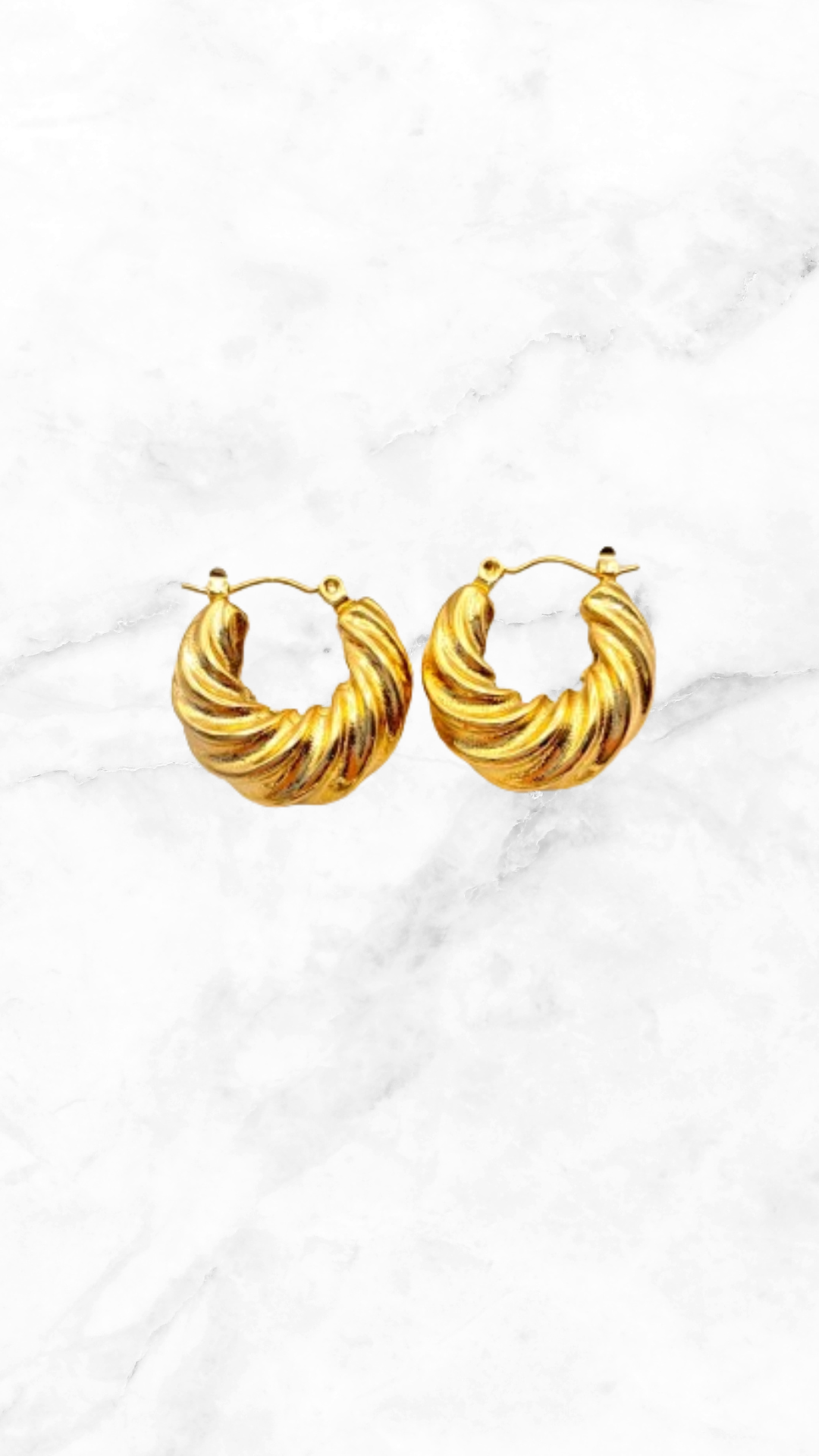 Arracada Croissant Clip Acero