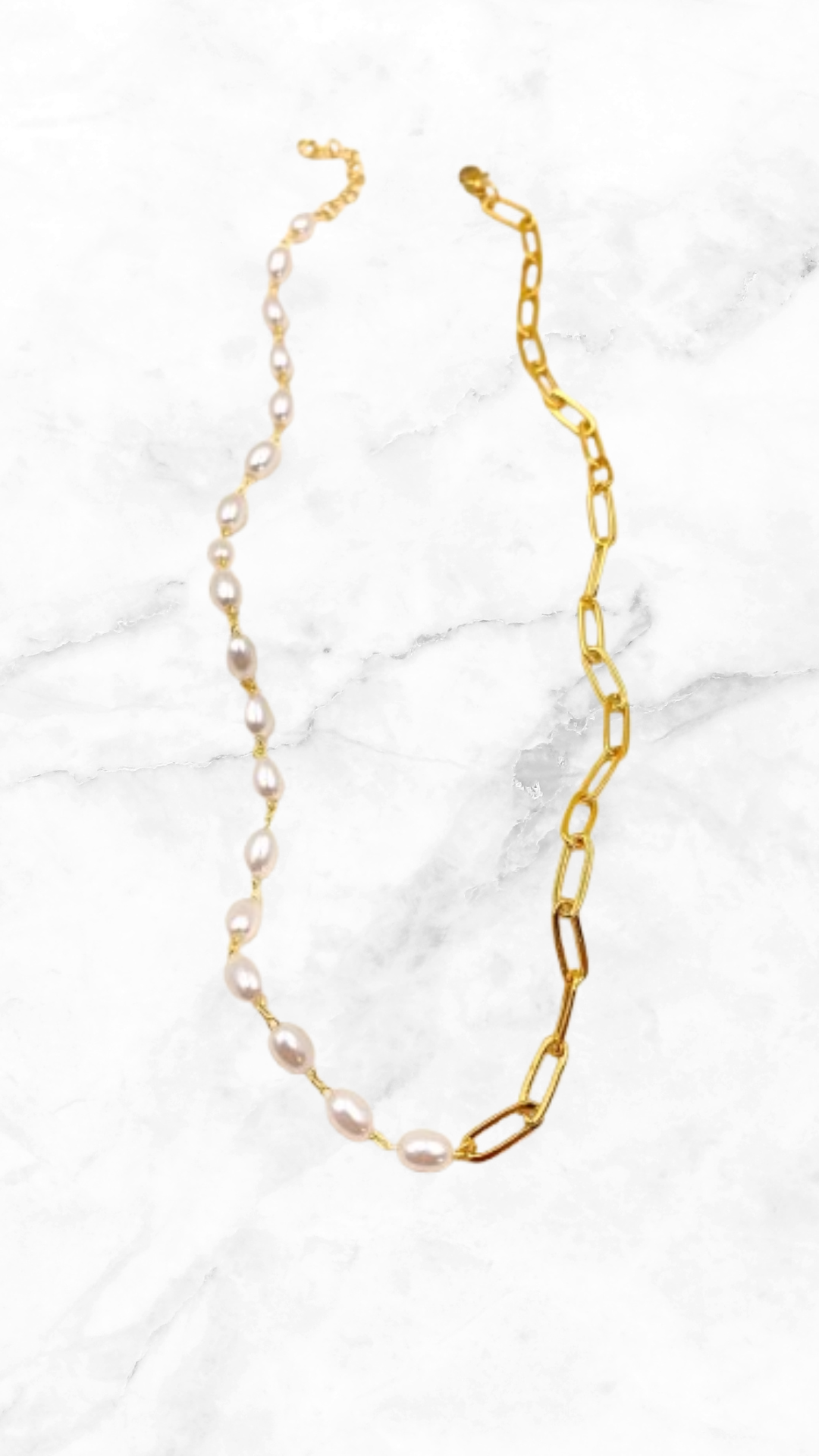 Choker Eslabon Perlas