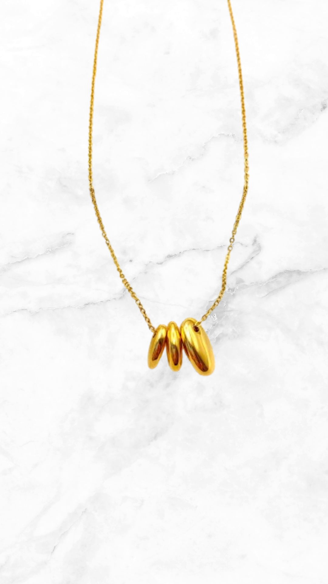 Collar Triple Ovalo Acero