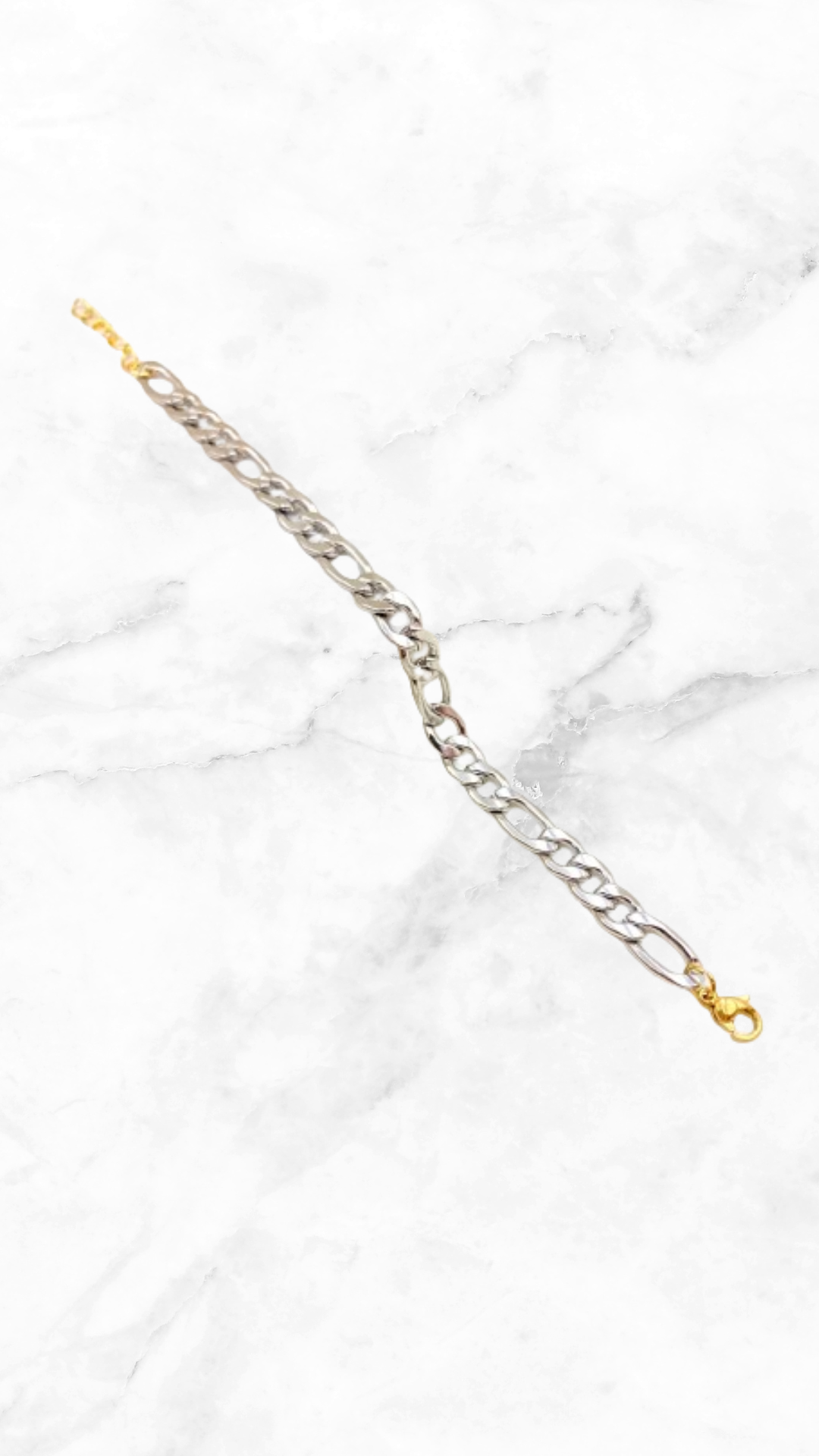 Pulsera Chunky Acero bicolor 2