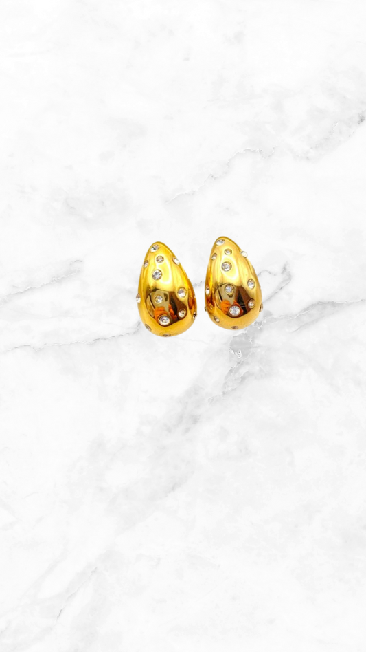 Arete Gotas Zirconia Acero