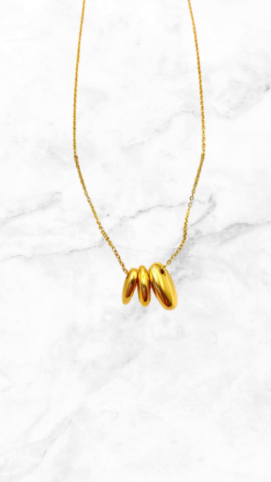 Collar Triple Ovalo Acero