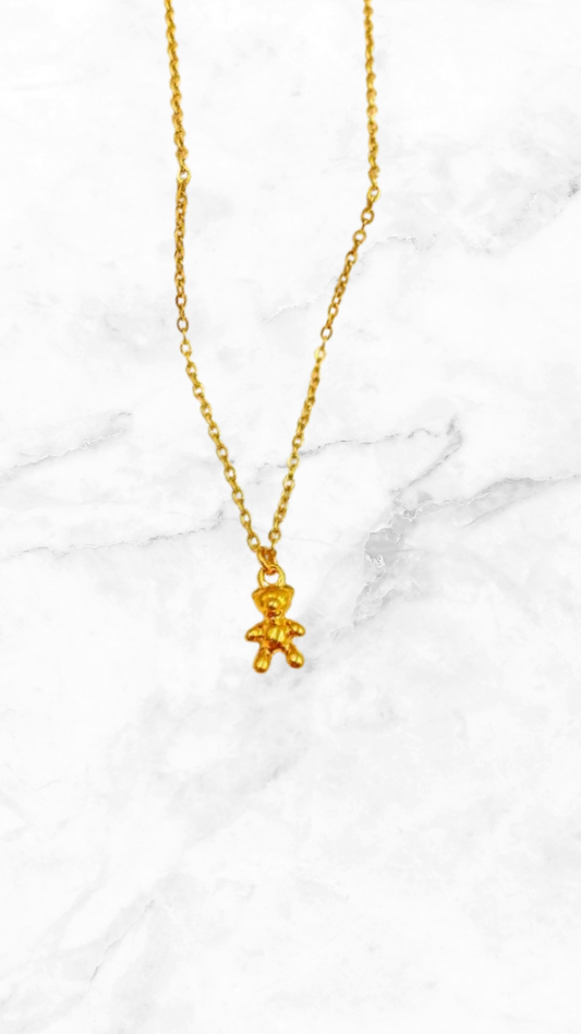 Collar osito dorado
